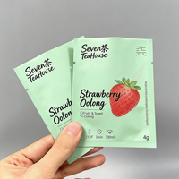 Échantillon d'emballage personnalisé pour sachets de thé vides, sachet anti-humidité à trois soudures latérales, petit format, pour café et thé