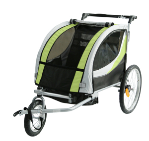 Remolque de Bicicleta Ajustable para Bebés <span class=keywords><strong>Gemelos</strong></span>, Cochecito para Bebés, para Viajes y Campamentos - Product Image 1