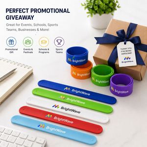 Eco-Friendly Rubber Band Folk Art Digital Printed Professional OEM Custom Slap Bracelet Bulk Personalized Kids Toy for Promotion - Product Image 4
