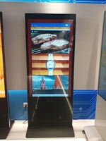 43 55 65 pouces 4K intérieur kiosque interactif LCD affichage numérique moniteur support de sol écran tactile panneau écran d'affichage publicitaire