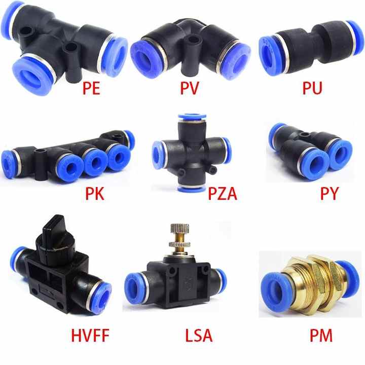 4/6/8 Mm Pipeline T-Type Regulator Valve Tube Air Flow