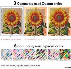 Kit <span class=keywords><strong>de</strong></span> <span class=keywords><strong>pintura</strong></span> <span class=keywords><strong>de</strong></span> diamante DIY LS Drill Size 5D, diseño <span class=keywords><strong>de</strong></span> niña brillante, con diamantes <span class=keywords><strong>de</strong></span> resina redondos y cuadrados, y puntos AB <span class=keywords><strong>de</strong></span> hadas, para pintar sobre lienzo - Product Image 3