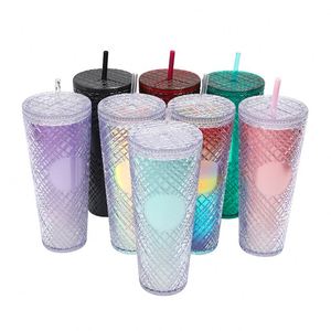 Factory Custom Logo Hot Selling 24oz 20oz 16oz in Bulk Plastic Tumbler Cold Coffee <b>Mug</b> Tumblers Cups with Lids and Straw - Product Image 1