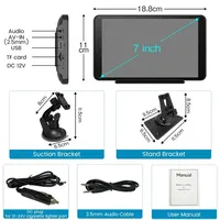Venta caliente Universal Auto Radio 7 pulgadas Full HD Pantalla táctil Receptor de radio portátil para automóvil Estéreo para automóvil con Mirror Link