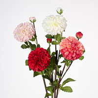 Fushou Grote Tweekoppige Zijden Dahlia Kunstbloem Binnendecoratie Bloemstuk