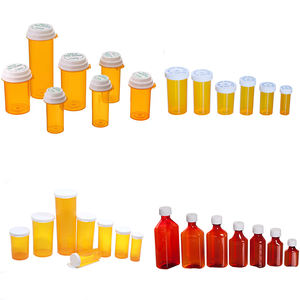 Frascos de Plástico Âmbar com Tampa Resistente a Crianças Personalizados com Logo de Fábrica, Tamanhos de 10dr a 60dr, Moldagem por Injeção - Product Image 3