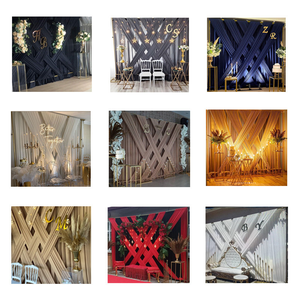 Di lusso 10x10ft Crema Tende Croce di Seta di Ghiaccio di Seta di Sfondo Tenda di Fase di Tenda per la Decorazione della Festa di evento - Product Image 2