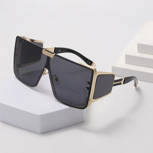 Lunettes de soleil surdimensionnées steampunk personnalisées pour femmes, monture noire, protection UV400, style Instagram 50662 - Product Image 5