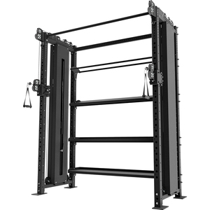 Power Rack <span class=keywords><strong>Cage</strong></span> de <span class=keywords><strong>musculation</strong></span> multifonctionnelle pour tirage latéral et faible poids, avec câbles - Product Image 1
