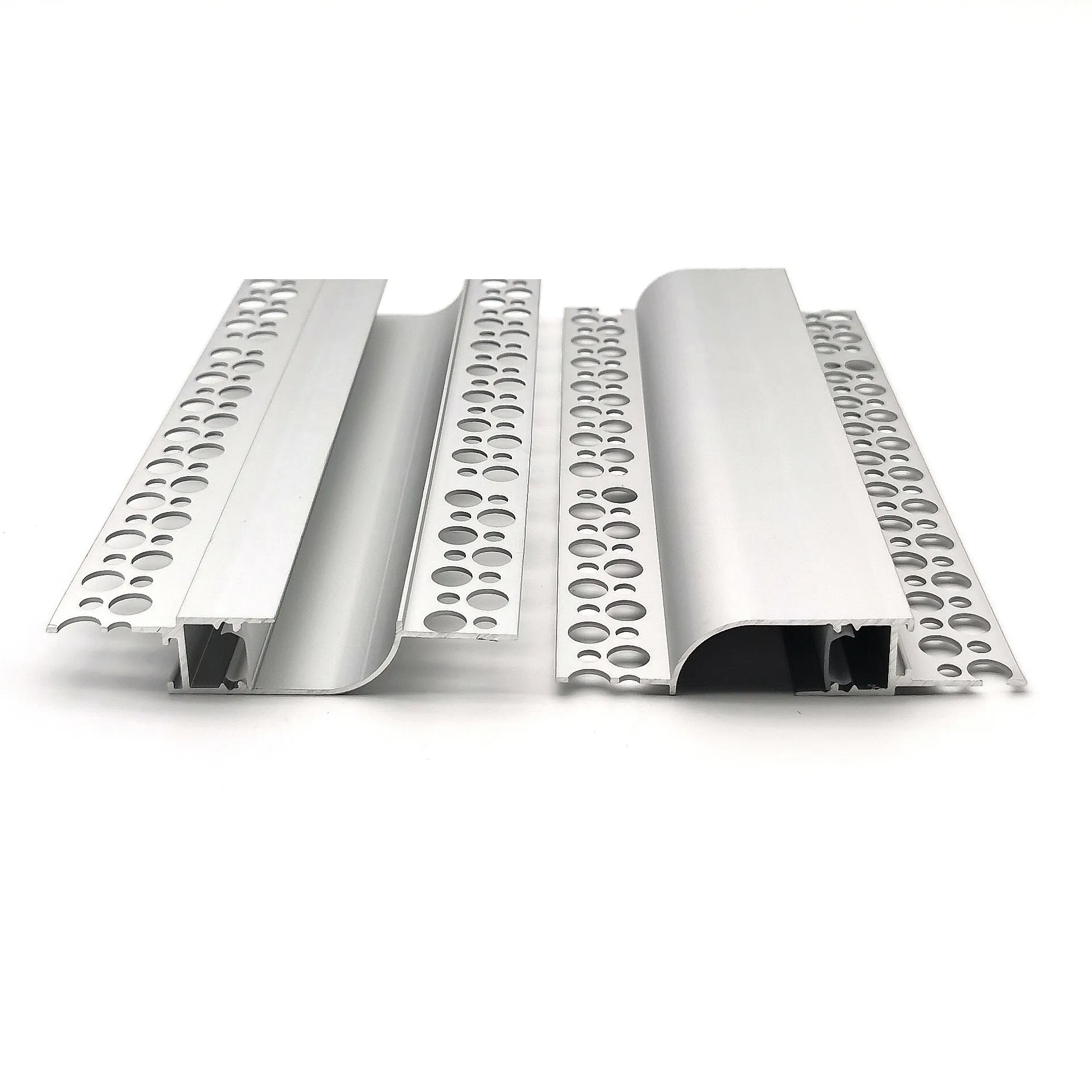 Profilés à Led en aluminium avec trous Profilé en bande Extrusions d'aluminium pour bandes LED Profilé lumineux en aluminium Plafond