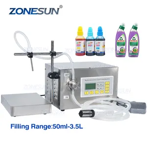 Zonesun ZS-MP251W磁力泵强酸液食用油白酒灌装称重设备水瓶灌装机