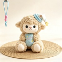 Peluche Mouton Adorable 13 cm avec Écharpe, Poupée Mouton Bébé, Jouet Doux, Coussin Mouton