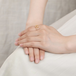 Anillo <span class=keywords><strong>de</strong></span> Cristal Natural S925 <span class=keywords><strong>de</strong></span> <span class=keywords><strong>Plata</strong></span> Pura Chapado <span class=keywords><strong>en</strong></span> <span class=keywords><strong>Oro</strong></span> con Amatista y Cristal Amarillo - Product Image 4