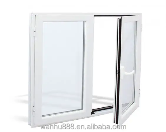 Wanhu jendela ayun dampak keamanan tinggi, bingkai aluminium kaca ganda untuk rumah