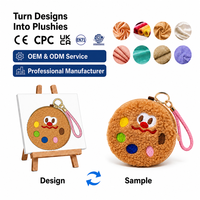 Porte-clés en peluche personnalisés OEM ODM, jouets en peluche en forme de biscuits, fabricant en gros de porte-clés en peluche sur mesure