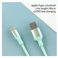 Câble de charge rapide USB vers Micro USB Type C TPE SD-240 3A 60W 1M pour téléphone portable, ordinateur, MP3/MP4, écouteurs