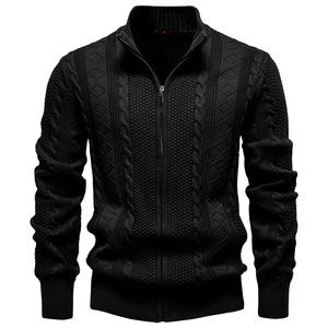 JAC22 W2013 Nueva Chaqueta de Lana de Alta Calidad para <span class=keywords><strong>Hombre</strong></span>, Cárdigan de Invierno con Cierre de Cremallera - Product Image 6