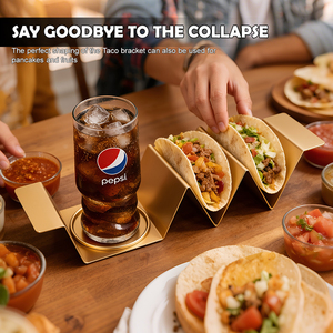 Soporte para Tacos Clásico <span class=keywords><strong>de</strong></span> Acero Inoxidable 2026, Capacidad para Tacos, Mantiene los Tacos Verticales, Apto para Lavavajillas, Libre <span class=keywords><strong>de</strong></span> BPA, Grado Alimenticio, Duradero - Product Image 5