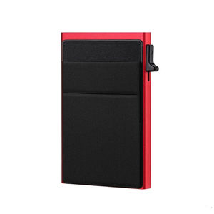 Rfid Credit Card <b>Holder</b> <b>Wallet</b> Metal Thin Slim Bank Card Case Men Women Pop up Minimalist <b>Wallet</b> Small Black Purse Metal <b>Wallet</b> - Product Image 5