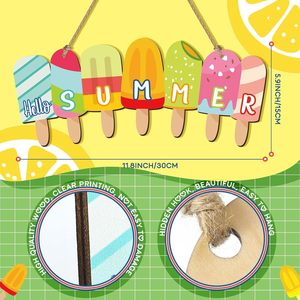 Decorazione del segno di legno della brezza del gelato di estate casa porta d'ingresso anteriore appesa all'ingrosso - Product Image 6