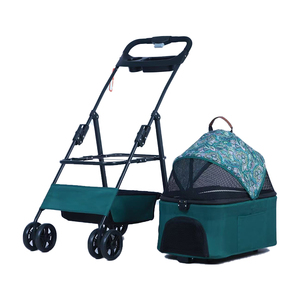 4 ruote senza Zipperless con assorbimento degli urti per animali domestici leggero carrello pieghevole per viaggi a piedi - Product Image 1