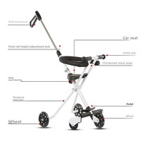 Poussette Métallique Grande Taille Nouveau Modèle pour Enfants, Capacité de Charge 25kg, Compacte, Légère, Facile à Plier, Idéale pour les Voyages