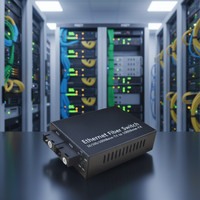 Konverter Media Serat Optik 1000Mbps yang Tahan Lama dan Kokoh dengan 2 Port Serat dan 2 Port RJ-45 untuk CCTV FTTH