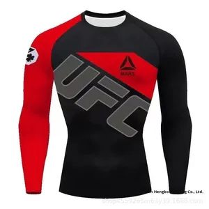 Ensemble de costume d'entraînement de boxe combat Fitness <span class=keywords><strong>Sanda</strong></span> Sportswear UFC débardeur séchage rapide respirant Spandex/Polyester 200g Logo avant - Product Image 4