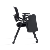 Chaise de formation de style moderne avec bloc d'écriture chaise d'étude de pied mobile empilable en usine pour les études en classe ou à l'école