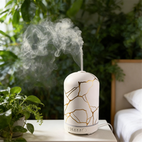 Diffuseur d'huiles essentielles en céramique fait à la main, humidificateur d'air électrique à ultrasons en porcelaine pour la maison