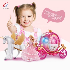 Chengji Beautiful Gifts Plastic Princess Doll Electric pink Pumkpin <strong>Horse</strong> <strong>and</strong> <strong>Carriage</strong> <strong>Toy</strong> with Light <strong>and</strong> Music - Product Image 3