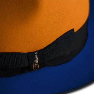 Orange Fedora <b>Hat</b> With Black Band Unisex Adult 56-58CM Four Seasons Casual European Style Wool Material - Product Image 4