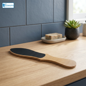 Lima para pies (lima de doble cara ergonómica con mango largo, removedor de callos clásico con mango de madera) - Product Image 3
