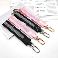 YYX Porte-clés bracelet anti-perte en sangle jacquard tissée en nylon de haute qualité pour yoga avec boucle métallique