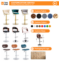 Prix d'usine TUQ CHAIR Tabourets de bar de style luxueux avec coussin large et rond et base stable pour cuisine et vente en gros pour chaînes de magasins