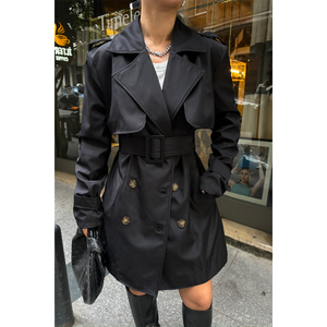 Abrigo Largo de Cuero Sintético Negro para Mujer, Estilo Casual, Impermeable, con Relleno de Algodón para Invierno, Talla Corta - Product Image 5