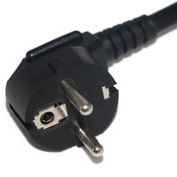 Câble d'alimentation de 1,5 m/5 pieds C13 IEC 90 à angle droit vers prise européenne ronde à 2 broches AC EU 16A IP44 pour appareils électroménagers