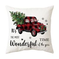 Joyeux Noël Housse de Coussin Décorative pour Voiture, Maison et Canapé