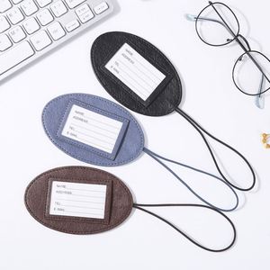 Travel Luggage <b>Tag</b> Baggage Identity <b>ID</b> Labels Portable PU Leather Suitcase <b>Tag</b> Name Address Card Holder Baggage Boarding Bag <b>Tag</b> - Product Image 2