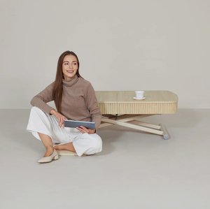 Set di Tavolo e Sedie da Pranzo in Legno Massello Espandibile Salvaspazio, <span class=keywords><strong>Design</strong></span> Moderno, Nuova Produzione della Fabbrica di Foshan - Product Image 1