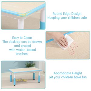Kids Daycare Furniture <strong>Table</strong> and Chair Set Height Adjustable Toddler <strong>Table</strong> Chairs Set Kid Activity ArtTable Children <strong>Study</strong> Desk - Product Image 5