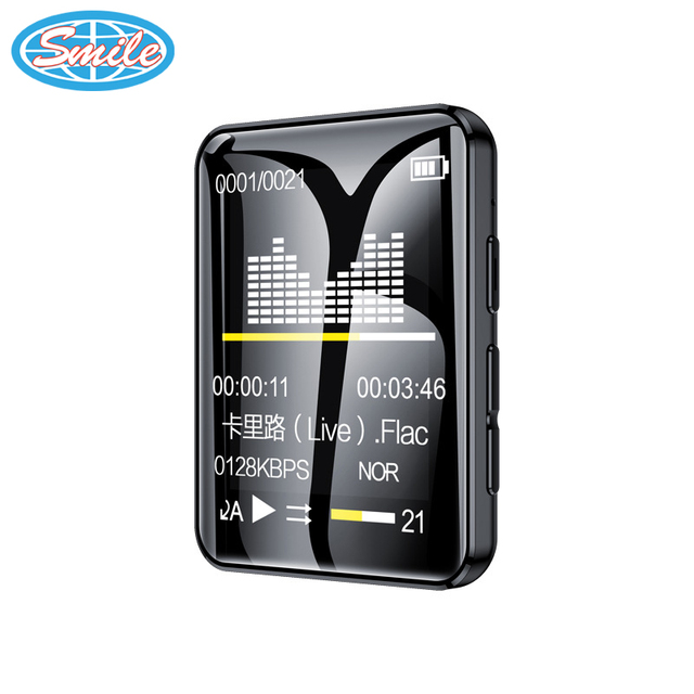Full Touch Button Large Screen Bt Mp3 Player Mp3 With Buit-in Speaker and Back Clip Fm E-book