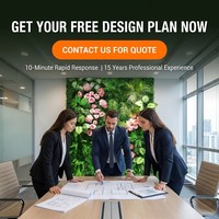 Mur végétal artificiel pour la décoration de restaurants, panneau mural vert commercial, fausse verdure, fournisseur de solutions de décoration intérieure