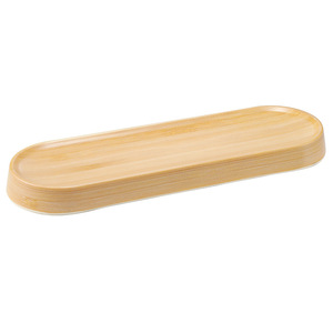 Plato Largo Creativo de Melamina con Diseño de Madera Rectangular para Servir en Hoteles y Fiestas - Product Image 2