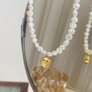 สร้อยคอมุกบาโรกธรรมชาติ ดีไซน์น่ารักสดใส ยิ้มแย้ม สไตล์แฟชั่นทันสมัย สำหรับใส่ที่กระดูกไหปลาร้า - Product Image 3