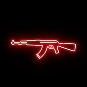 Custom Ak47 Vormige Rode Led Neon Licht Gepersonaliseerde Pistool Siliconen Body Met Usb Power 6Mm Grootte - Product Image 3