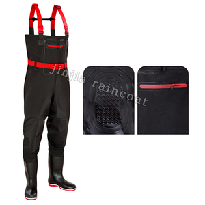 Waders de poitrine imperméables coupe-vent respirants de haute qualité pour hommes/femmes pour la pêche-en nylon PVC néoprène avec semelle extérieure en caoutchouc - Product Image 4