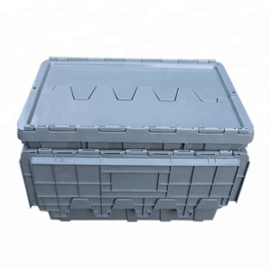 JOIN <strong>Small</strong> Office Storage Box for Stationery Plastic Turnover Tote <strong>Bin</strong> Moving Crate for Importer with Folding Lid Moving Crates - Product Image 2