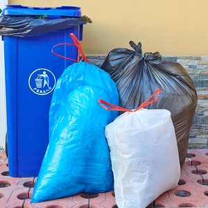 Trash Rubbish Refuse Bags Thickened Kitchen Plastic Garbage Bag Disposable Drawstring Garbage Bag - Product Image 4