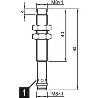 Uji medan magnet untuk medan DC/AC hingga 150 mT sensor proximity induktif INE-M8/60T-N02PO-T3